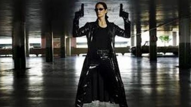 Costume of Trinity (Carrie-Anne Moss) in the Matrix movie