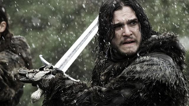 The sword of Jon Snow (Kit Harington) in game of thrones
