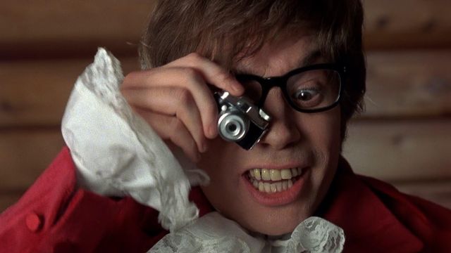 The mini camera spy Mike Myers in Austin Powers