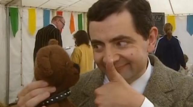 La réplique de l'ours en peluche de Mister Bean (Rowan Atkinson) dans Mr. Bean