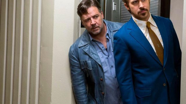 The leather jacket Blue Russel Crowe in The Nice Guys