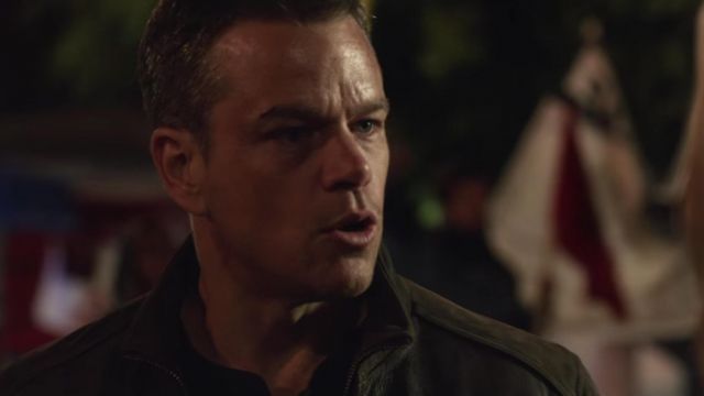 Le blouson en cuir de Matt Damon dans Jason Bourne