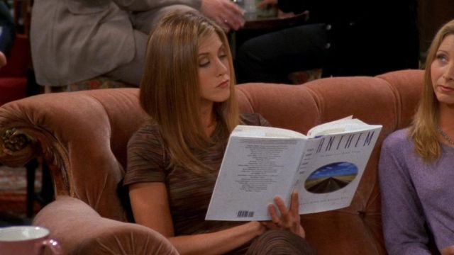 Le livre "Anthem: an American Road Story" lu par Rachel (Jennifer Aniston) dans Friends