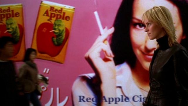 Advertising for cigarettes Red Apple in Kill Bill Vol. 1