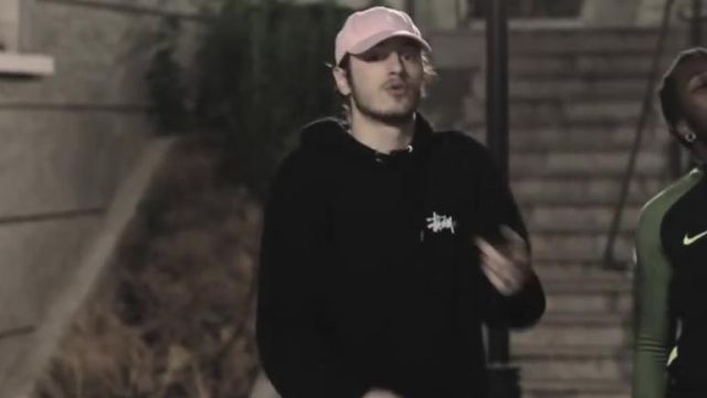 Sweatshirt black Stussy Basic in the clip Damn Django