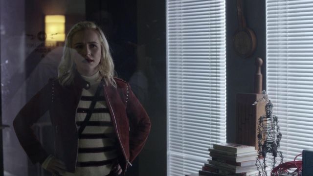 La veste en cuir suede Theory de Juliette Barnes (Hayden Panettiere) dans Nasvhille S05E16