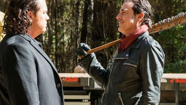 Leather Jacket worn by Negan (Jeffrey Dean Morgan) as seen in The Walking Dead S07E16