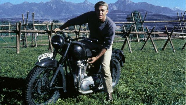 The authentic Triumph TR6 Trophy from captain Virgil Hilts "the king of the fridge" (Steve McQueen) in The Great Escape
