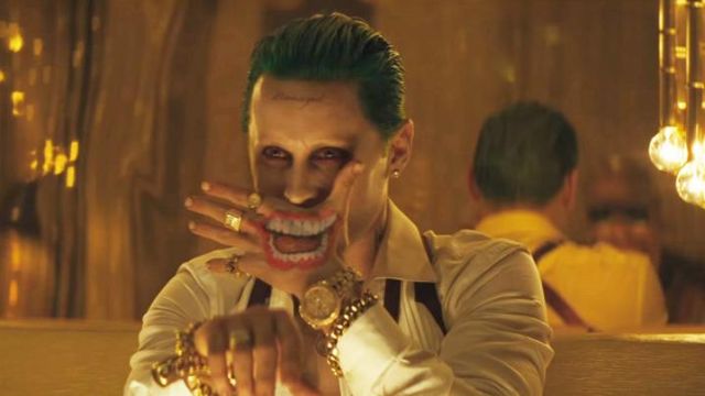 In Suicide Squad (2016), Jared Leto's Joker has the word 