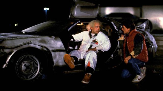 The pair of Nike Vandal High, the "Burnt Ceramic" Doc Brown (Christopher Lloyd) in Back to the future