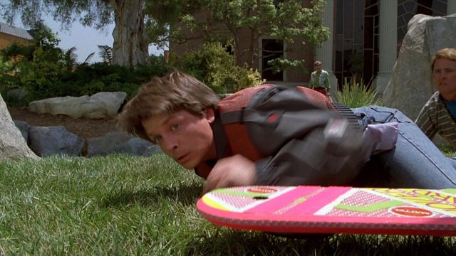 The replica of the Hoverboard Mattel Marty McFly (Michael J. in Back to the future II Spotern