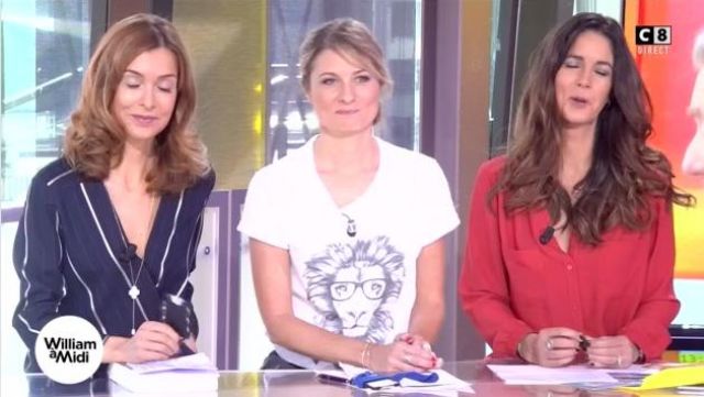 The t-shirt Lion with glasses of Sandrine Arcizet in Wiliam midday 27/10/2017
