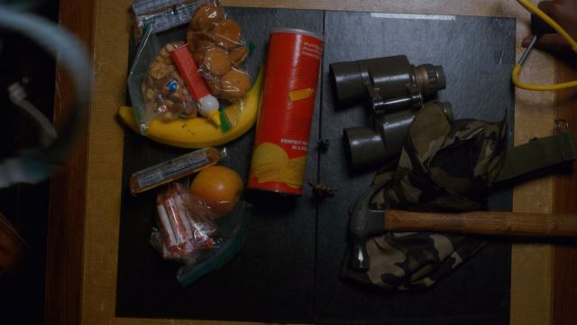 Pringles Original Potato Crisps in Backpack of Dustin Henderson (Gaten Matarazzo) as seen in Stranger Things S01E03