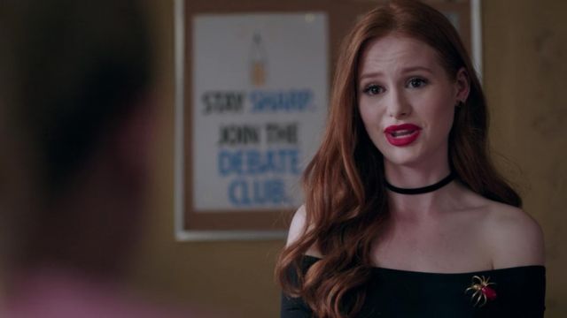 The top H&M black Cheryl Blossom (Madelaine Petsch) in Riverdale S02E03
