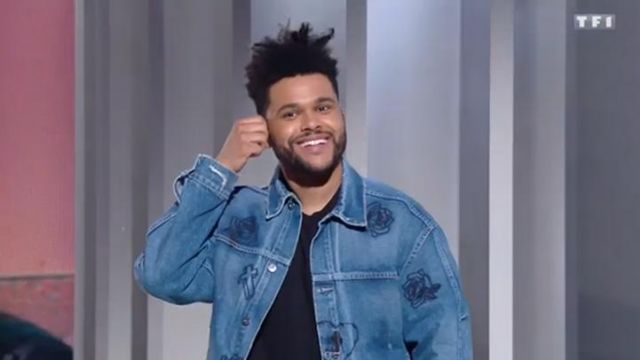 The Jacket in jean Mr Completely from The Weeknd at the NRJ Music Awards 2017