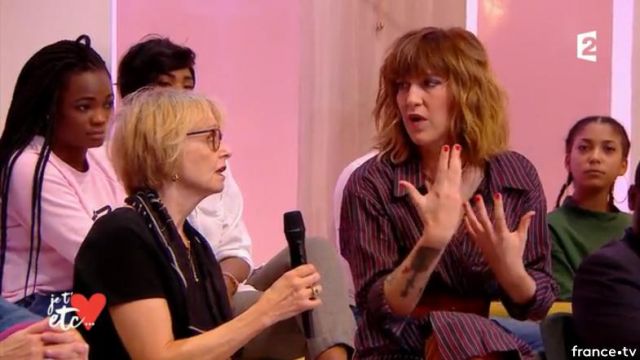 El vestido a rayas de Daphne Burki en Je t'aime etc del 06/11/2017