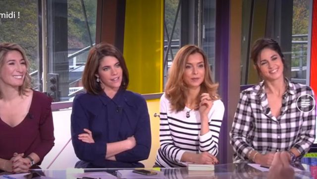 The sweaters in stripes of Véronique Mounier in William noon of the 09/11/2017