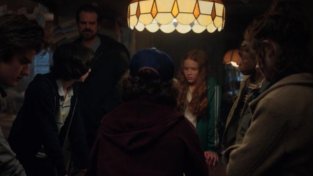 La veste de jogging verte à bandes blanches de Maxine "Mad Max" (Sadie Sink) dans Stranger Things S02E08