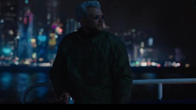 Green Tactical Poncho worn by Batou (Pilou Asbæk) as seen in Ghost in The Shell
