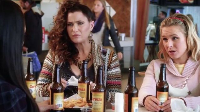 Ethical Necklace with chains worn by Carla Dunkler (Katheryn Hahn) in A Bad Moms Christmas