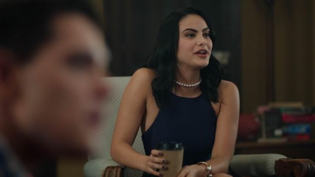 The top blue sleeveless Veronica Lodge (Camila Mendes) in Riverdale S01E03