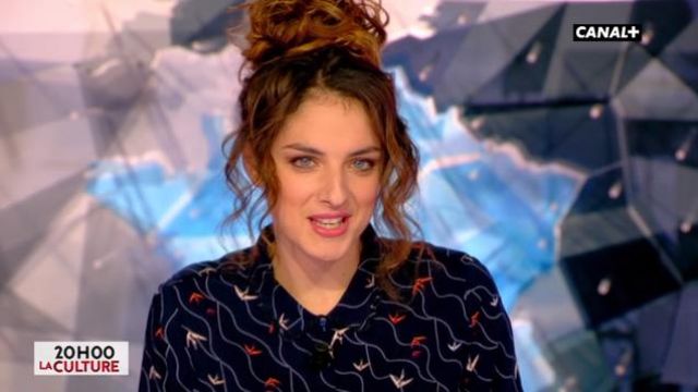 La camisa con estampado de pájaro de Camille Lavabre en La météo de L'info du vrai del 01/12/2017