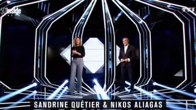 The gray pants plaid Sandrine Quetier in 50 minutes inside the 02/12/2017