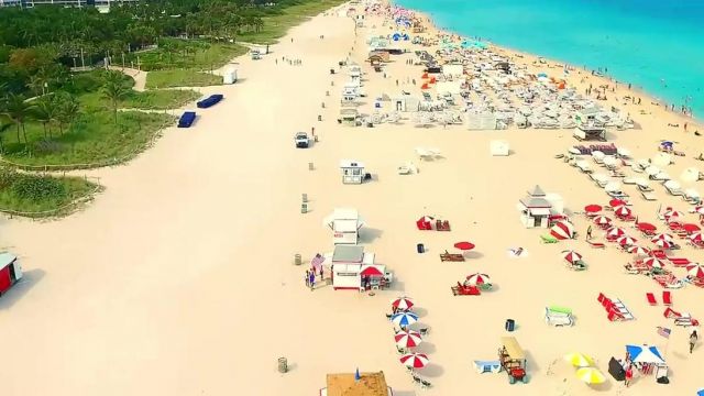 Miami Beach in the clip My love by Dua Lipa