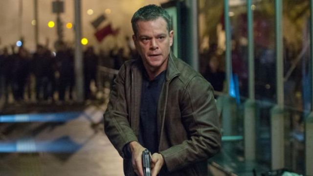 Veste en cuir portée par Jason Bourne (Matt Damon) comme on le voit dans Jason Bourne