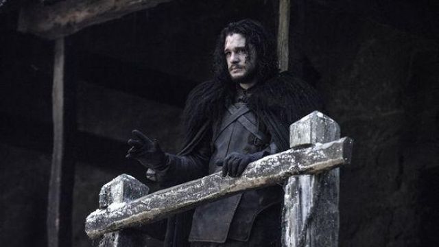 The skin of a beast of night guard Jon Snow (Kit Harington) in Game of Thrones S06E03