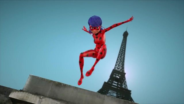 The Eiffel Tower in the clip Miraculous of Lou and Lenni-Kim