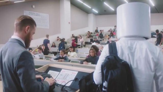 The periodic table of elements in black and white in the clip Blocks of Marshmello