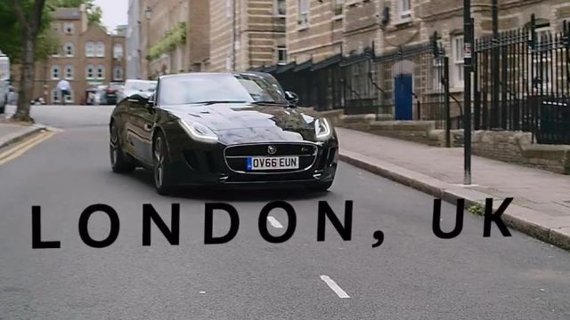 The Jaguar F-Type R Convertible black in the clip Get Low Zedd and Liam Payne