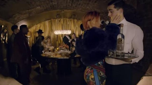The bottle of vodka Beluga in the clip Like it ain't nuttin' to Fergie