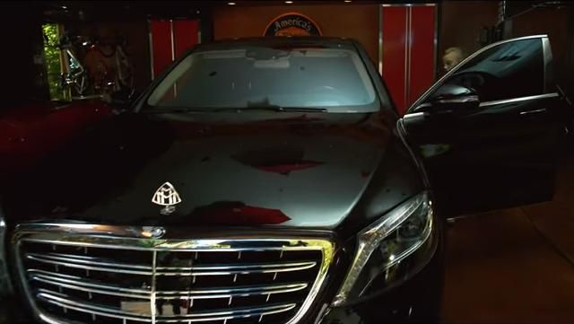 The Mercedes-Benz S-Class Maybach in the clip Marmalade of Macklemore
