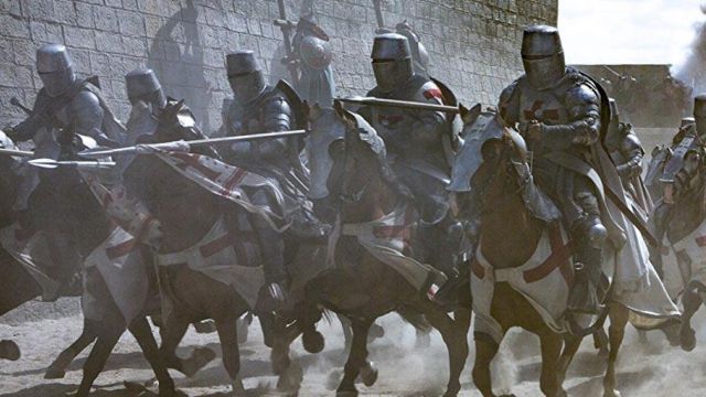 Medieval Templar helmet as seen in Knightfall season 1