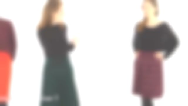 La jupe bordeaux à rayures conseillée par Sophie Brafman dans C'est au programme du 18/12/2017