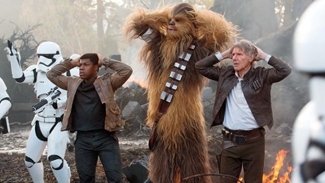 Veste en cuir portés par Han Solo (Harrison Ford) dans Star Wars VII: The Force s'Éveille