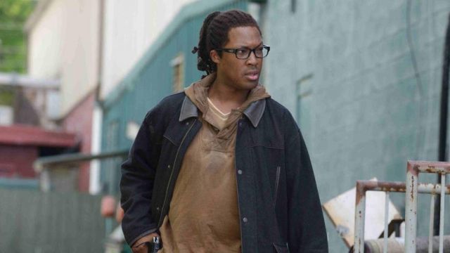 Black Zip Jacket worn by Heath (Corey Hawkins) as seen in The Walking Dead TV show outfits (Season 6 Episode 1)