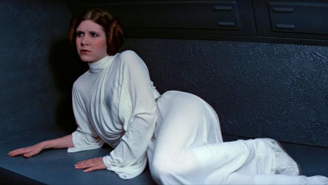 Vestido blanco de la princesa Leia (Carrie Fisher) en Star Wars IV: Una nueva esperanza