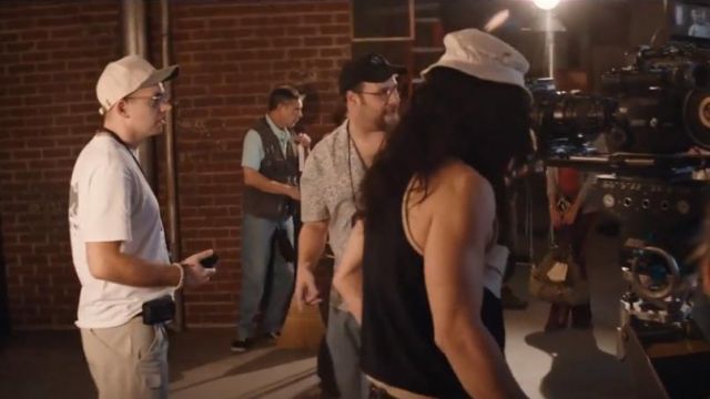The cap two-tone beige and brown of Raphael Smadja's (Paul Scheer) in The Disaster Artist