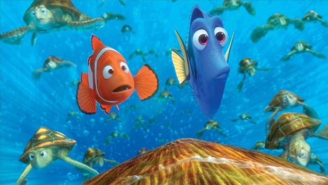 The replica plush of Nemo in finding Nemo