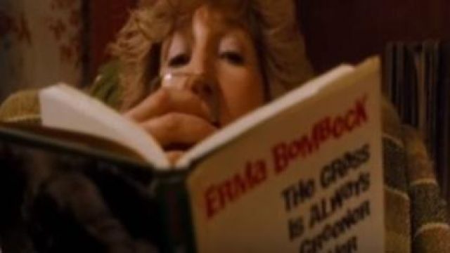 The book the Grass Is Always Greener over the Septic Tank by Erma Bombeck seen in the film Detroit rock city