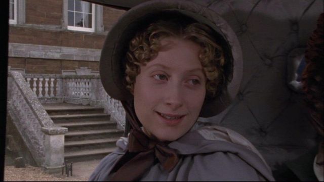 The authentic dress and cape lilac-from Jane Bennet (Susannah Harker) in Pride and Prejudice S01E01