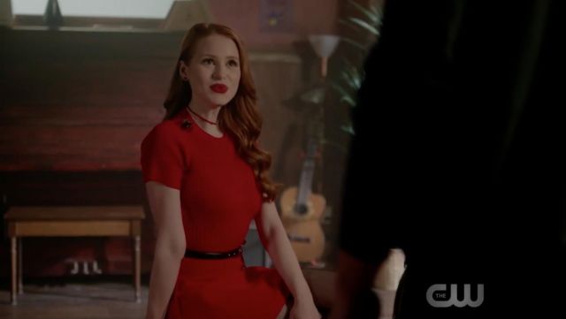 The red dress Design Lab Lord & Taylor Cheryl Blosson (Madelaine Petsch) in Riverdale S02E10