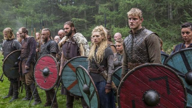 The wooden shield of Ragnar Lothbrok (Travis Fimmel) Vikings