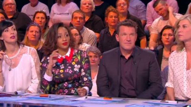 The collar dress-flower Ludivine Rétory in #TPMP't Touch my post of the 16/01/2018