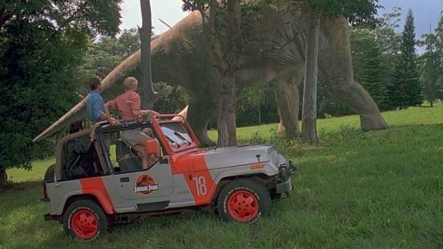 La jeep électrique du Jurassic Park pour enfants dans Jurassic Park