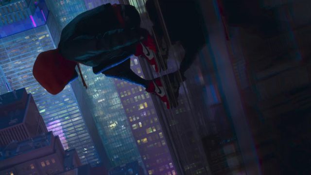 Black bomber jacket worn by Miles Morales / Spider-Man as seen in Spider-Man: Into the Spider-Verse