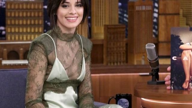 The gown nightie lace Camila Cabello in The Tonight Show (in black)
